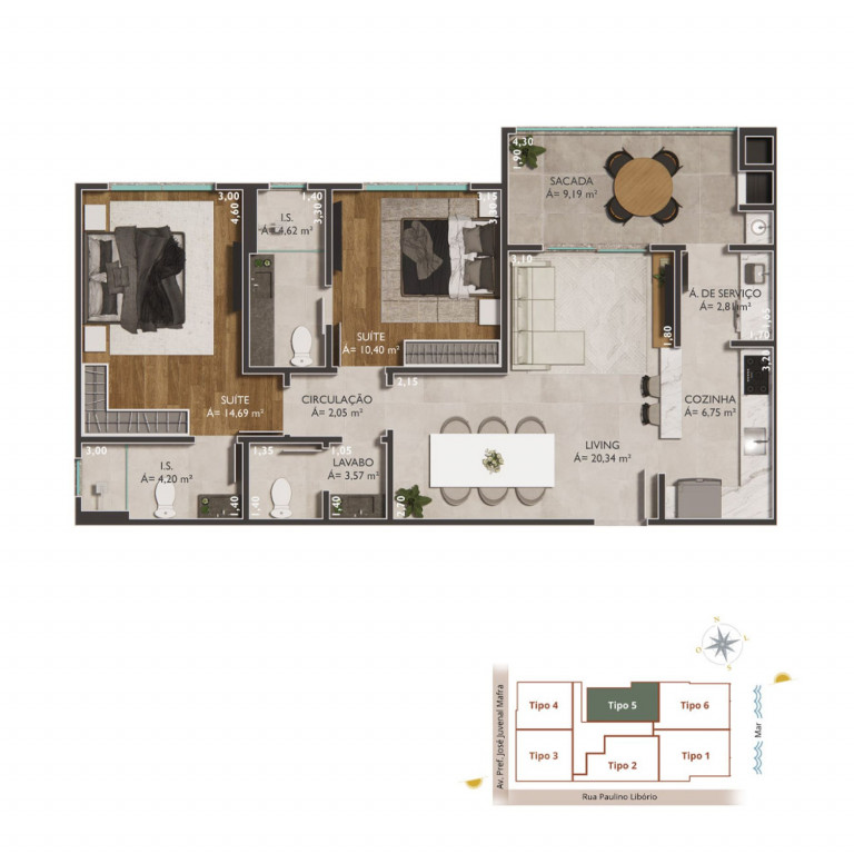 Captação de Apartamento a venda na Rua Paulino Libório, Gravatá, Navegantes, SC