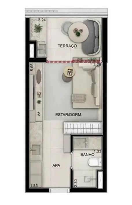 Casa à venda com 1 quarto, 28m² - Foto 2