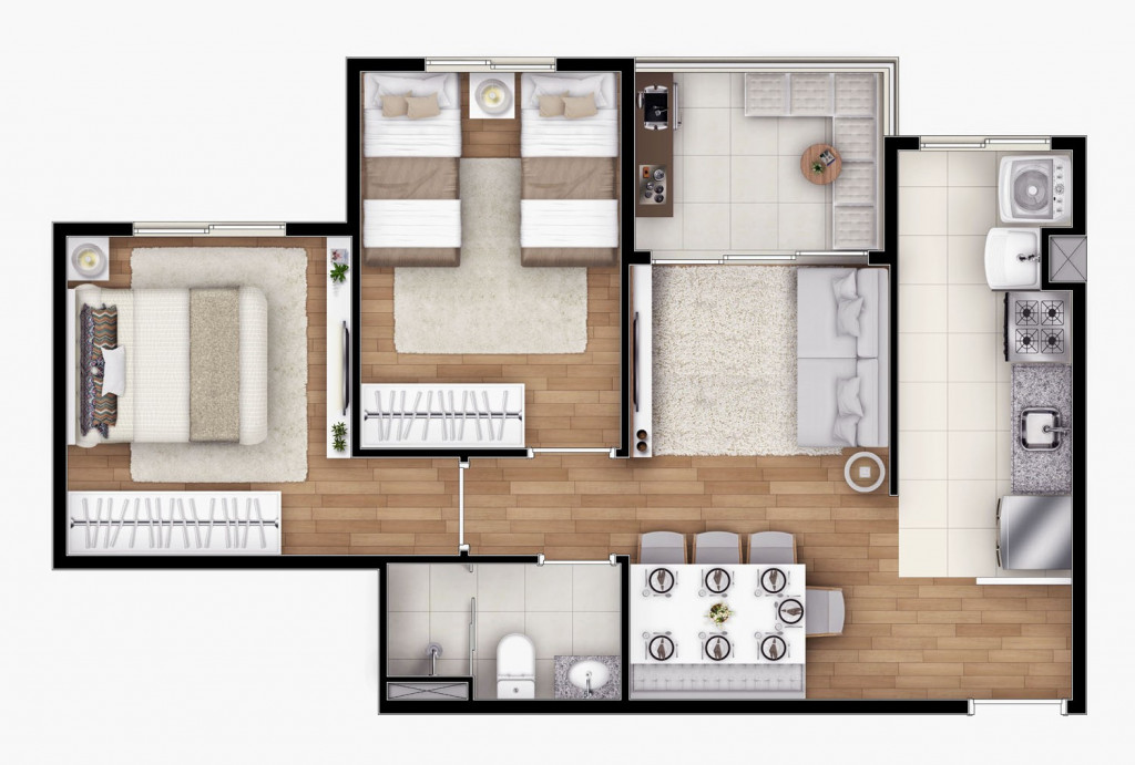 Apartamento para venda ou locação na EST. FRANCISCA M D OLIVEIRA, AP 1086 TR 01, Vargem Grande Paulista, SP