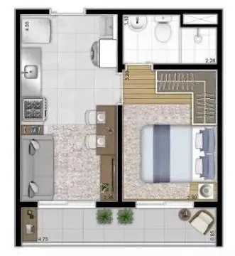 Casa à venda com 1 quarto, 29m² - Foto 3