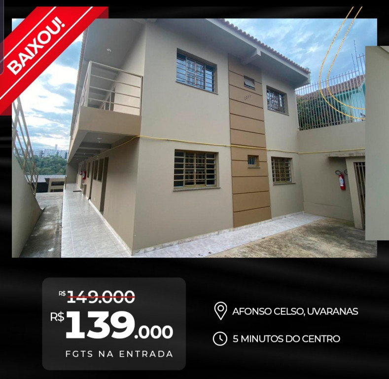 Apartamento a venda na Rua Afonso Celso, Uvaranas, Ponta Grossa, PR