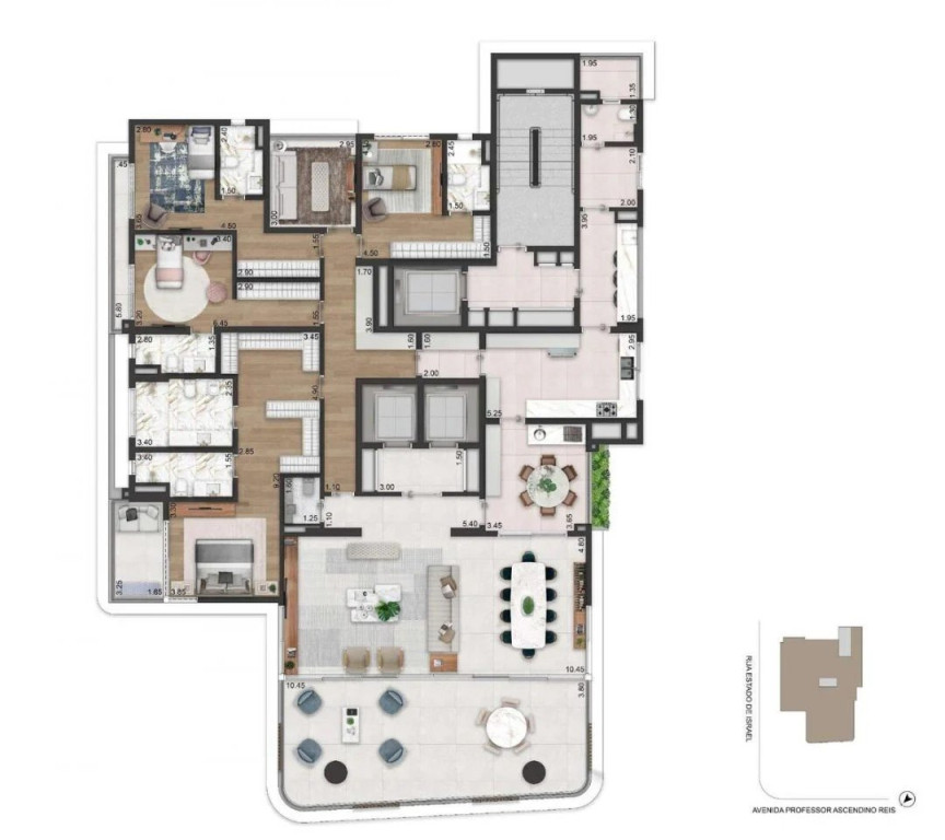 Apartamento à venda com 4 quartos, 370m² - Foto 1