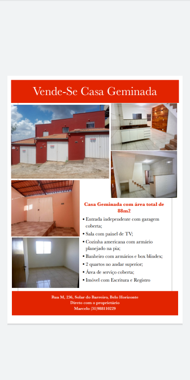 Casa a venda na Rua M, Serra do Curral, Belo Horizonte, MG