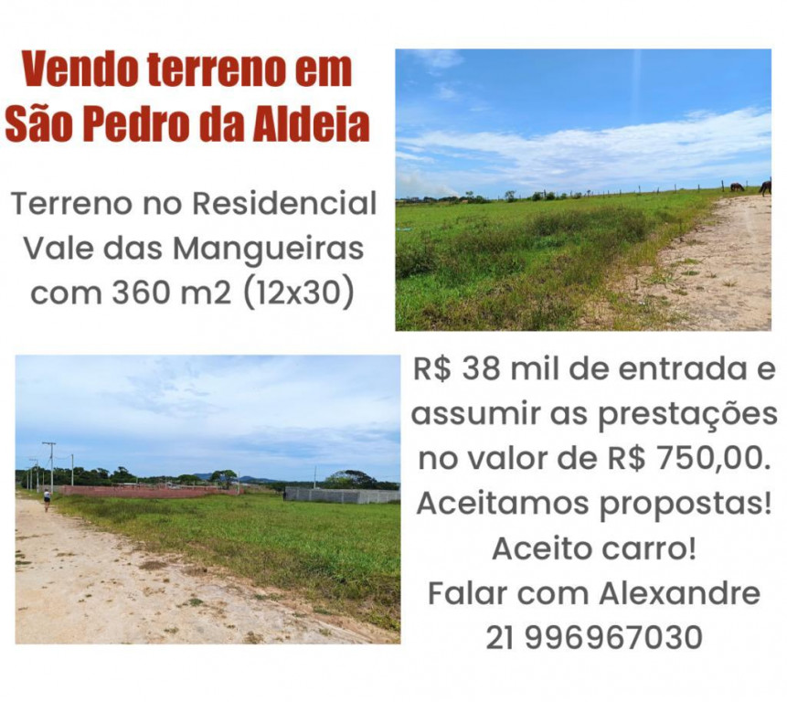 Captação de Terreno a venda na Estrada da boa vista, Boa Vista, São Pedro da Aldeia, RJ