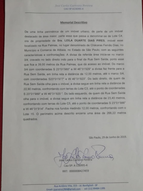 Captação de Terreno a venda na Rua Palmas, Chácaras Fernão Dias, Atibaia, SP