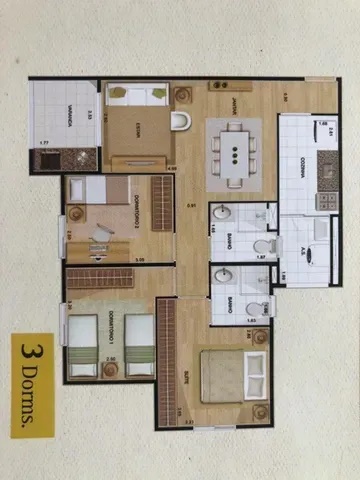 Apartamento para alugar com 3 quartos, 73m² - Foto 10