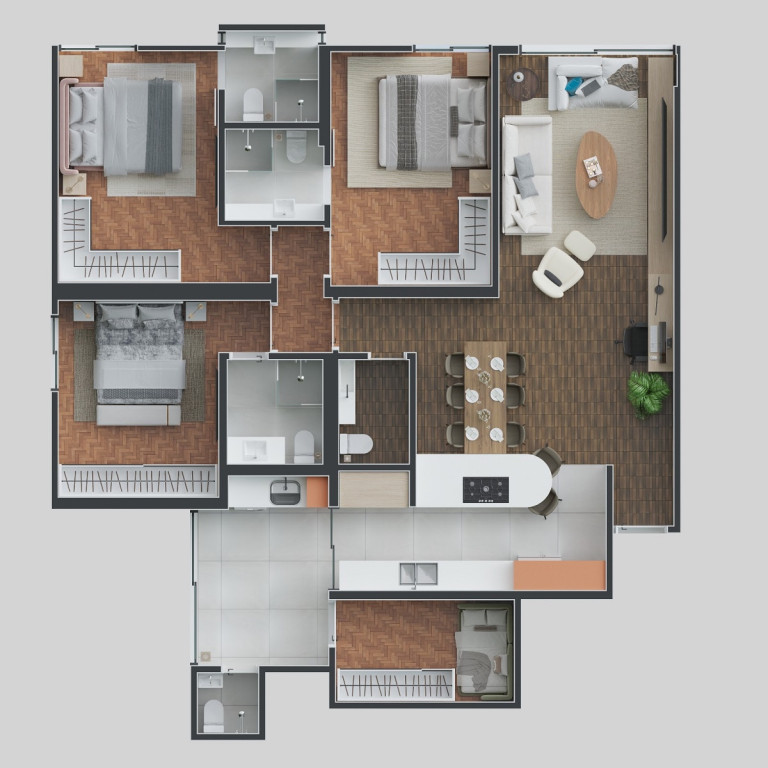 Apartamento, 3 quartos, 128 m² - Foto 2