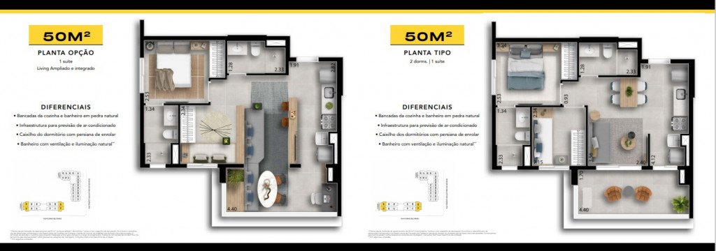 Apartamento à venda com 1 quarto, 31m² - Foto 2