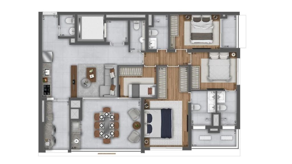 Apartamento à venda com 4 quartos, 130m² - Foto 18