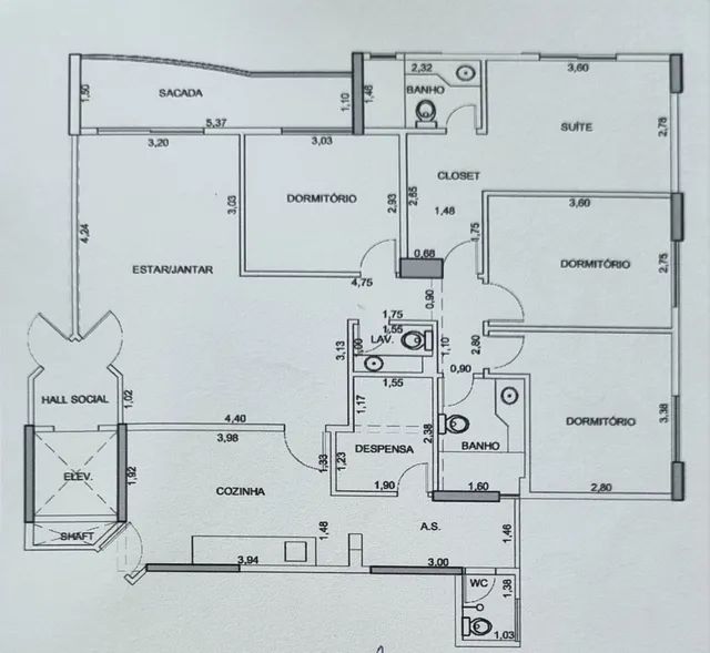 Apartamento para alugar com 4 quartos, 123m² - Foto 2